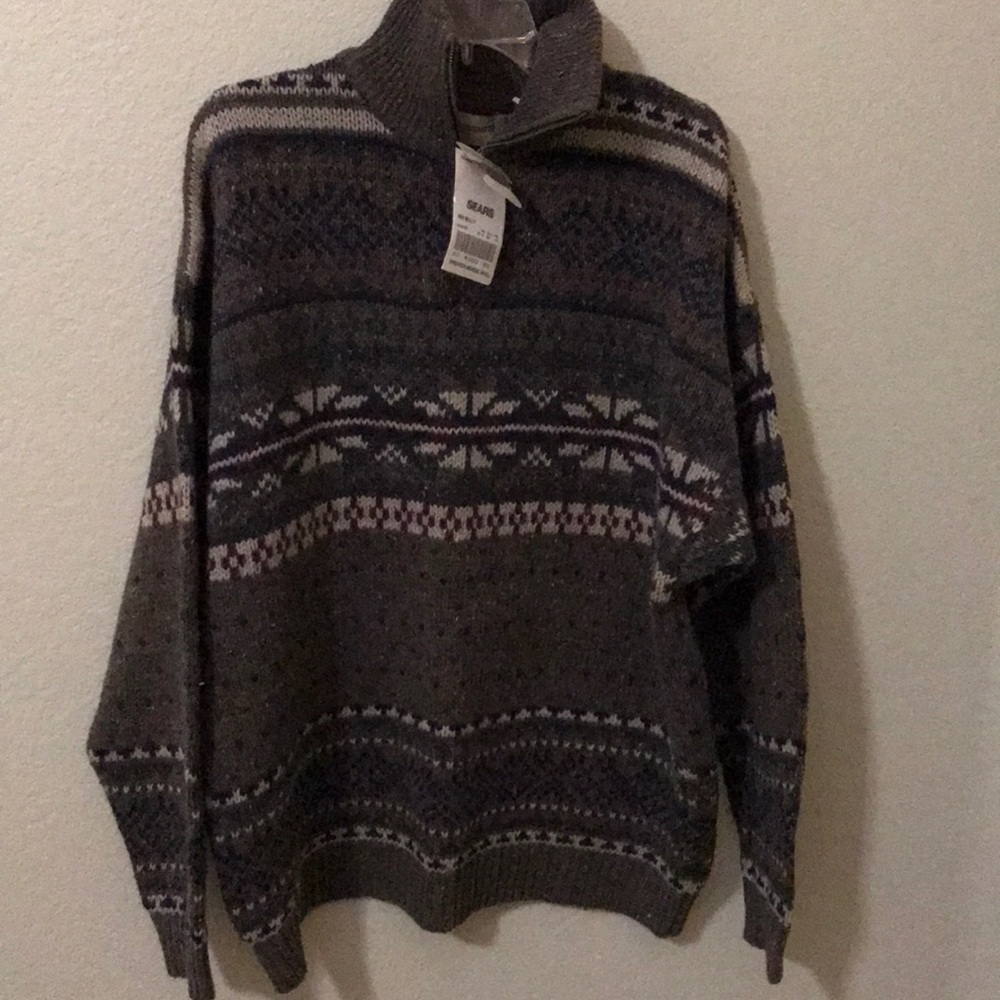 Men’s field master quarter zip sweater, size large